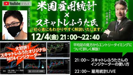 2020年12月4日(金)21:00～22:40雇用統計Live！
