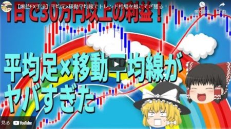 【爆益FX手法】平均足×移動平均線でトレンド相場を根こそぎ獲る！